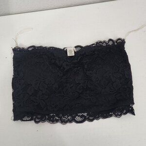 Bozzolo Black Lace Strapless Bandeau Top Large